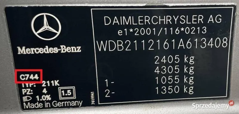 Gdzie znaleźć kod lakieru w Mercedesie W211? Oto najlepsze wskazówki!