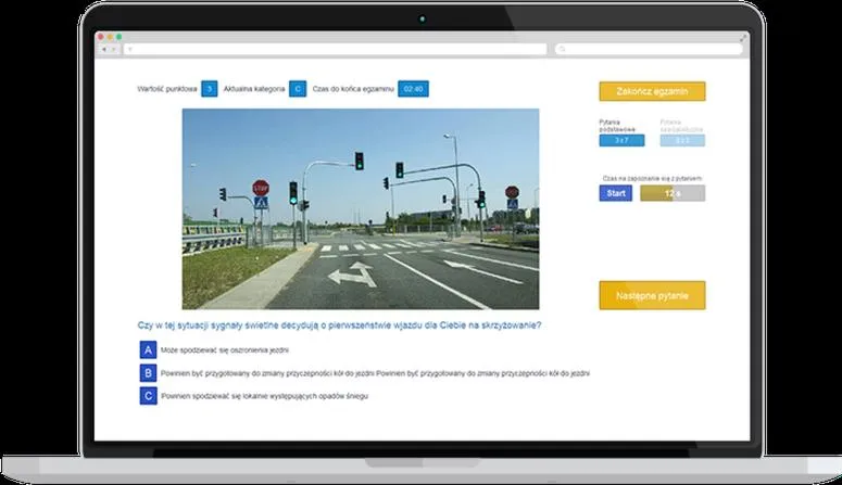 Zakup testów na prawo jazdy